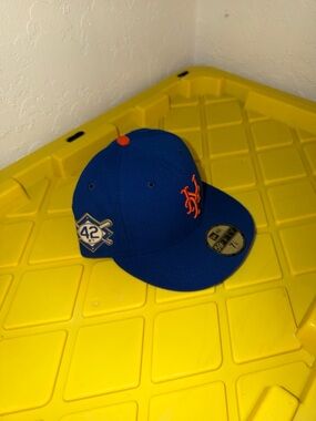 New Era Royal Blue & Orange New York Mets Fitted Cap with '42' Patch